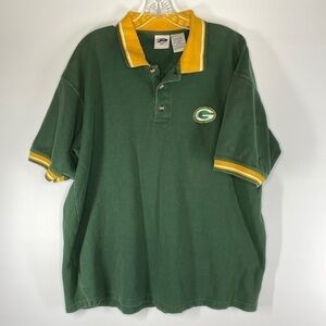 Vintage Pro Edge Green Bay Packer Polo Shirt Size XL